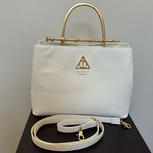 Loungefly Harry Potter Deathly Hallows Elder Wand White Handbag